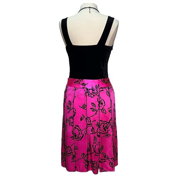 Elliott Lauren Skirts Hot Pink And Black Silk Car Wash Skirt Poshmark